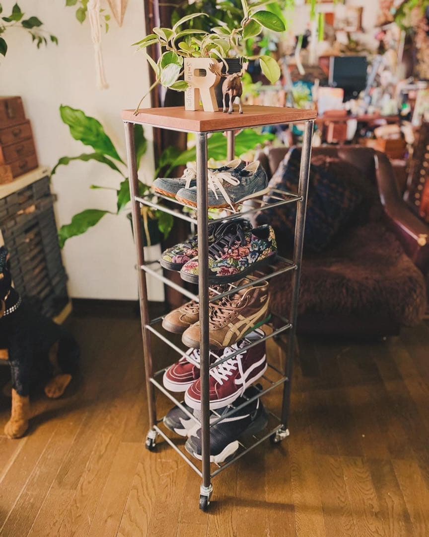 アイアン家具　シューズラック　シェルフ   男前　無骨　カフェ　オーダーメイド