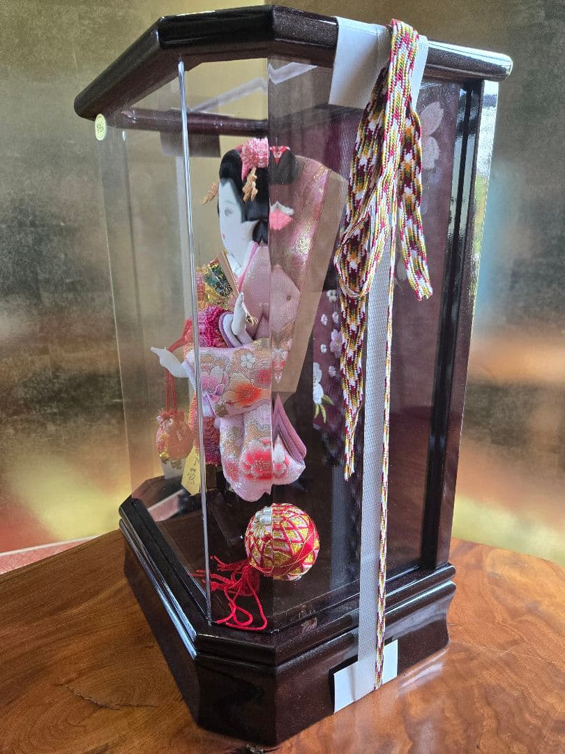 【展示品限り】正月飾り　羽子板　ケース飾り　※閉店セール　H15