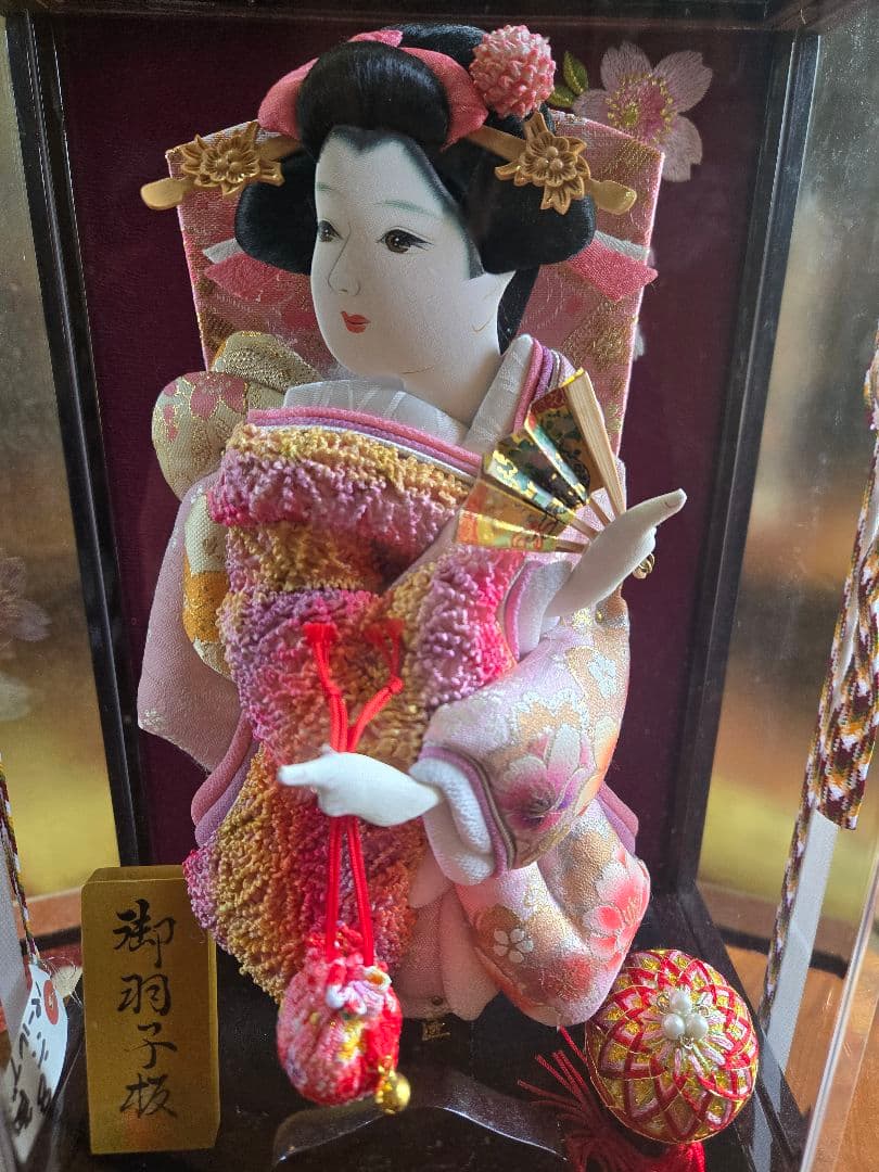 【展示品限り】正月飾り　羽子板　ケース飾り　※閉店セール　H15