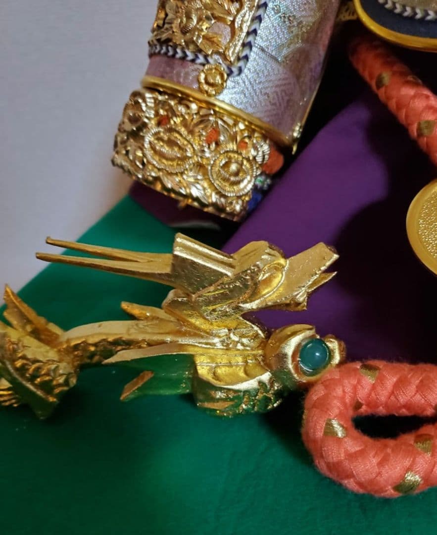 兜飾り一福作本金箔押小札兜