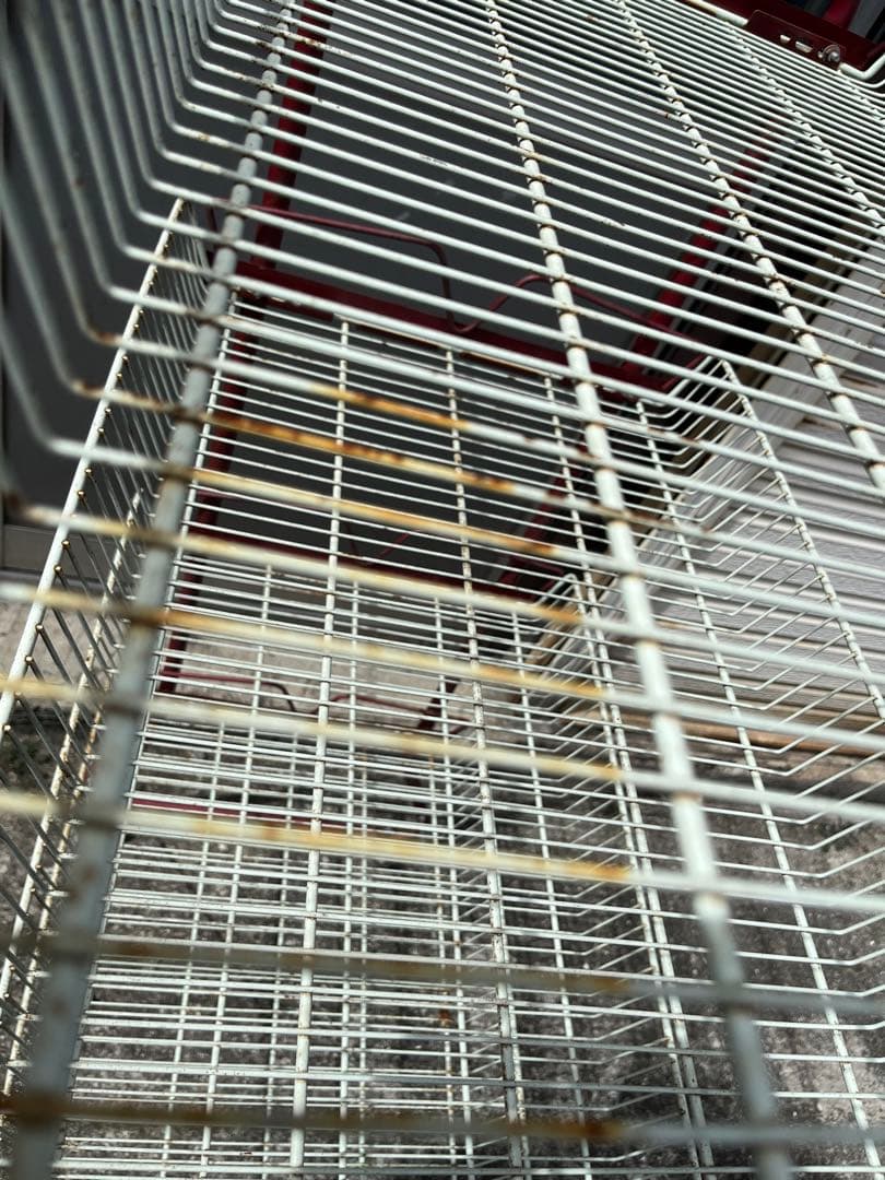 棚 ラック 什器 ② インテリア アンティーク 昭和レトロ 棚 赤 当時物