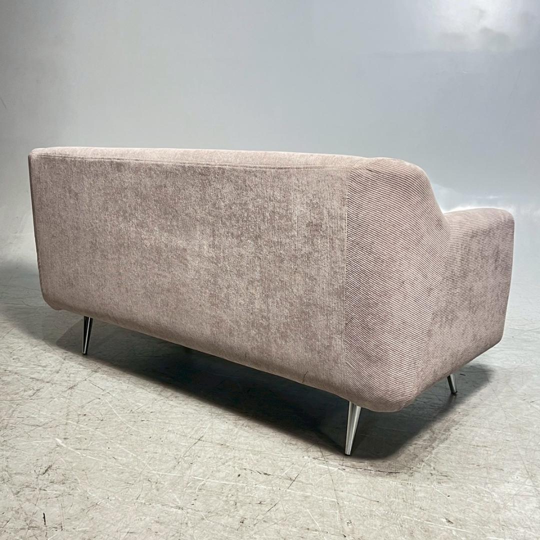 LOWYA ロウヤ 2P ラブソファ コーデュロイ ピンクベージュ 北欧