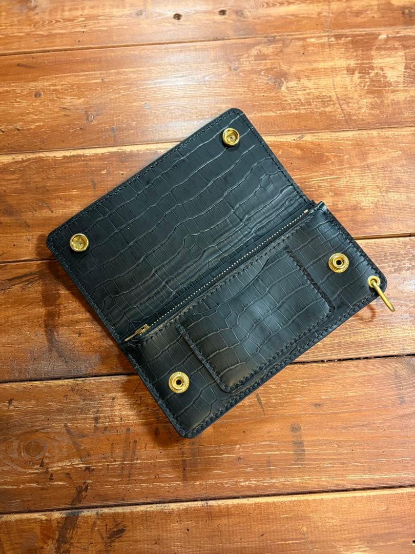 【年始セール】 トラッカーウォレット TW-01 総型押しクロコ