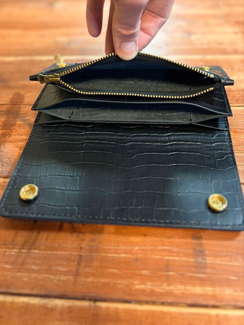 【年始セール】 トラッカーウォレット TW-01 総型押しクロコ