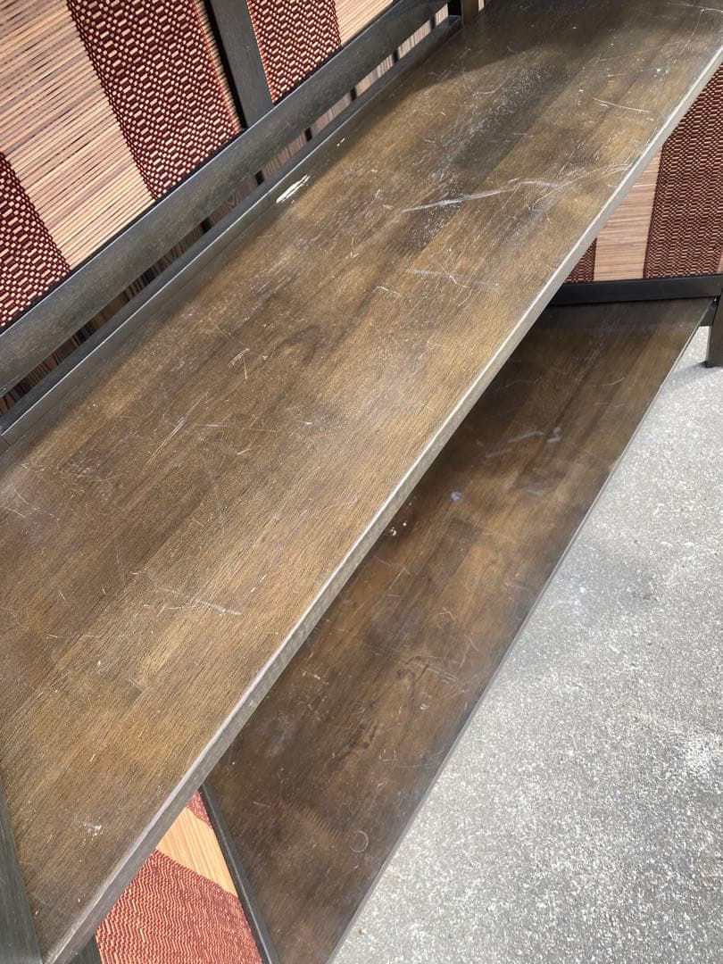 三段　飾り棚　和風　折りたたみ式　シェルフ