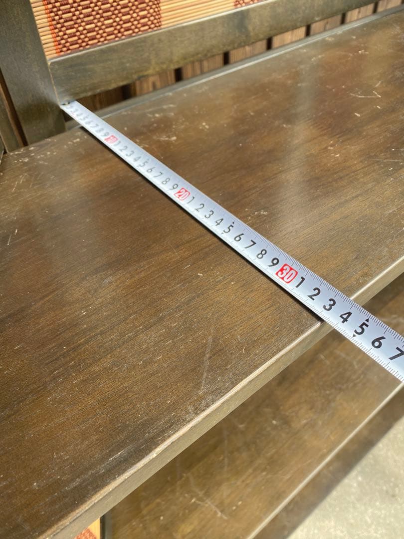 三段　飾り棚　和風　折りたたみ式　シェルフ