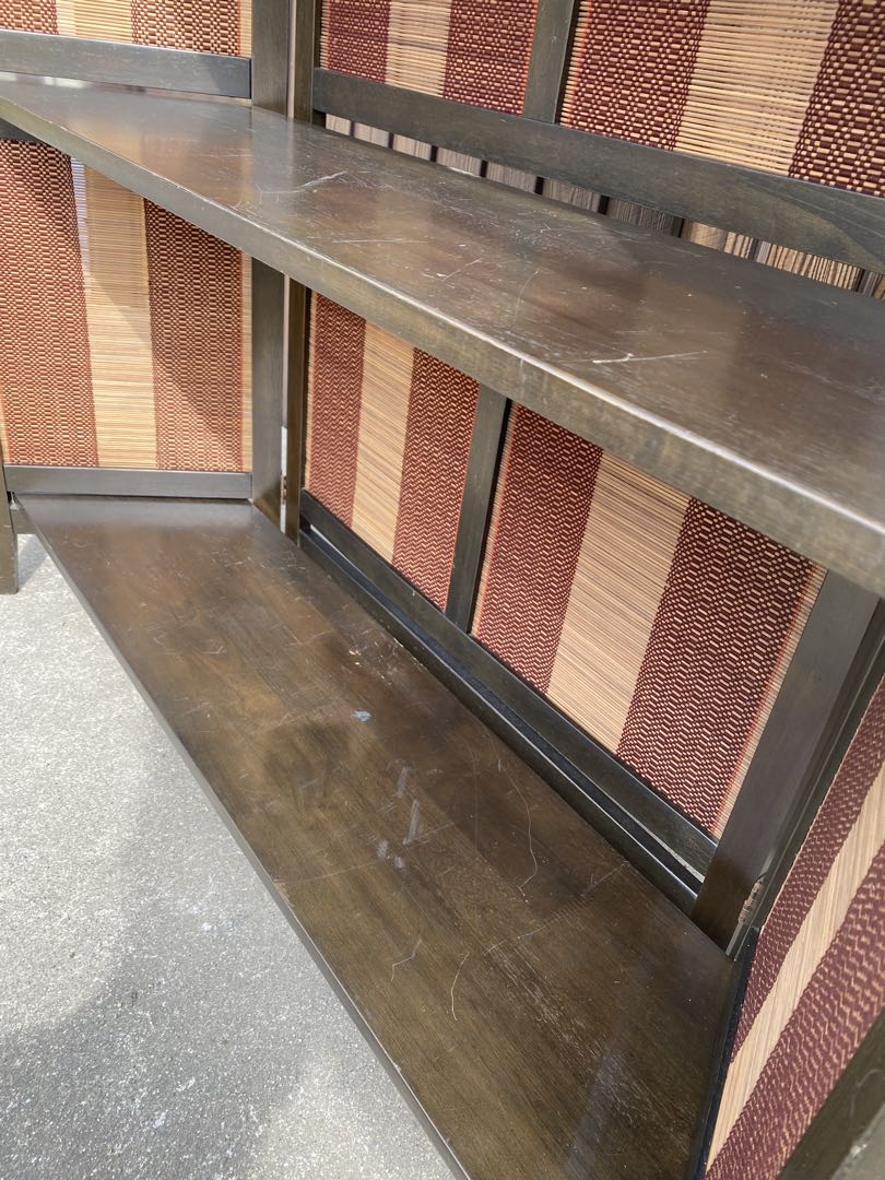 三段　飾り棚　和風　折りたたみ式　シェルフ