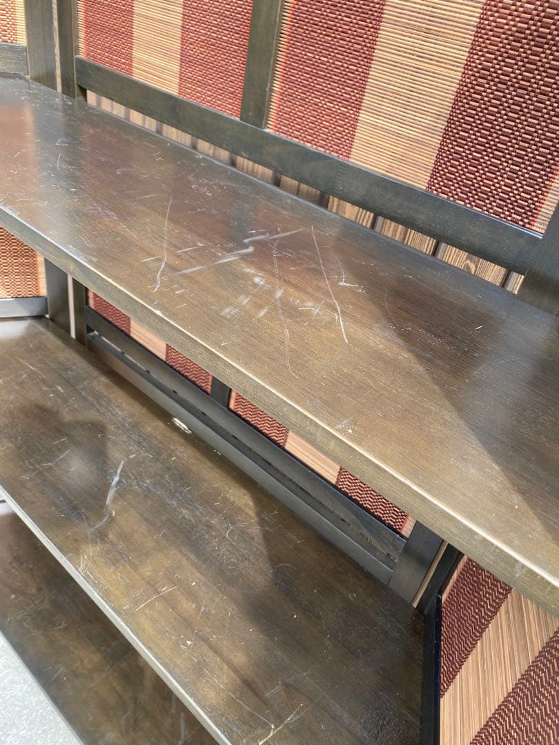 三段　飾り棚　和風　折りたたみ式　シェルフ