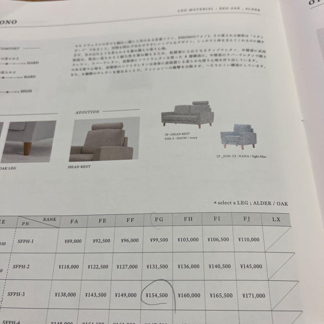 ブラウン系 2人掛けソファ 木製脚　モモナチュラル　PHONO