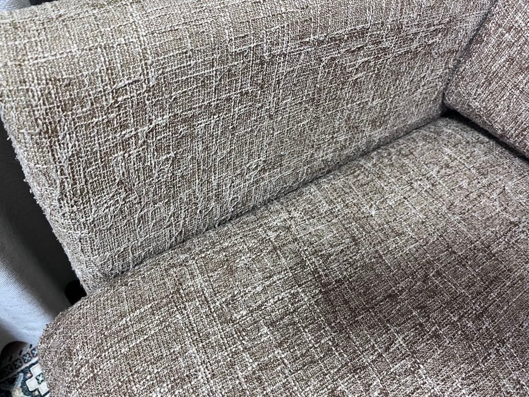 ブラウン系 2人掛けソファ 木製脚　モモナチュラル　PHONO