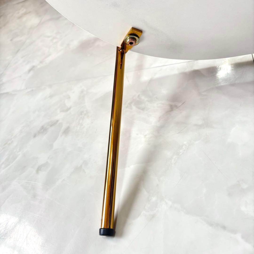 送料込　取説付　素敵　レガートコーヒーテーブルL ゴールド×マーブル