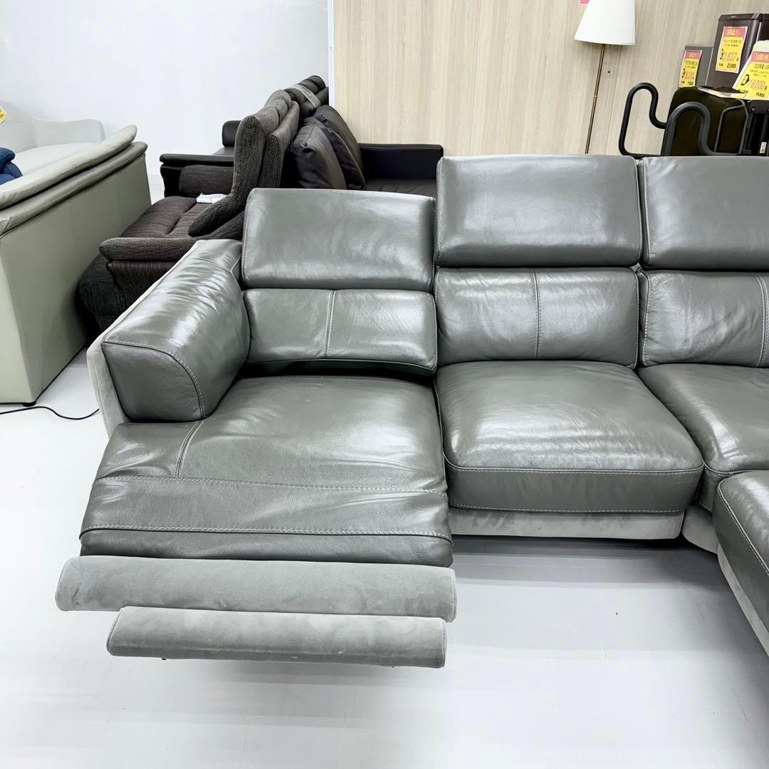 【超美品‼️】定価55万 240cm幅 電動リクライニングソファ 本革