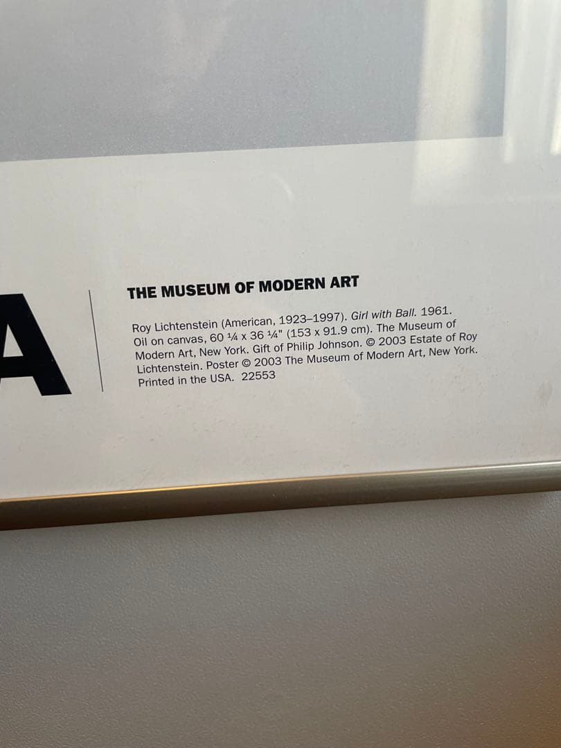 ロイ リキテンシュタインRoy Lichtensteinアートポスター MoMA