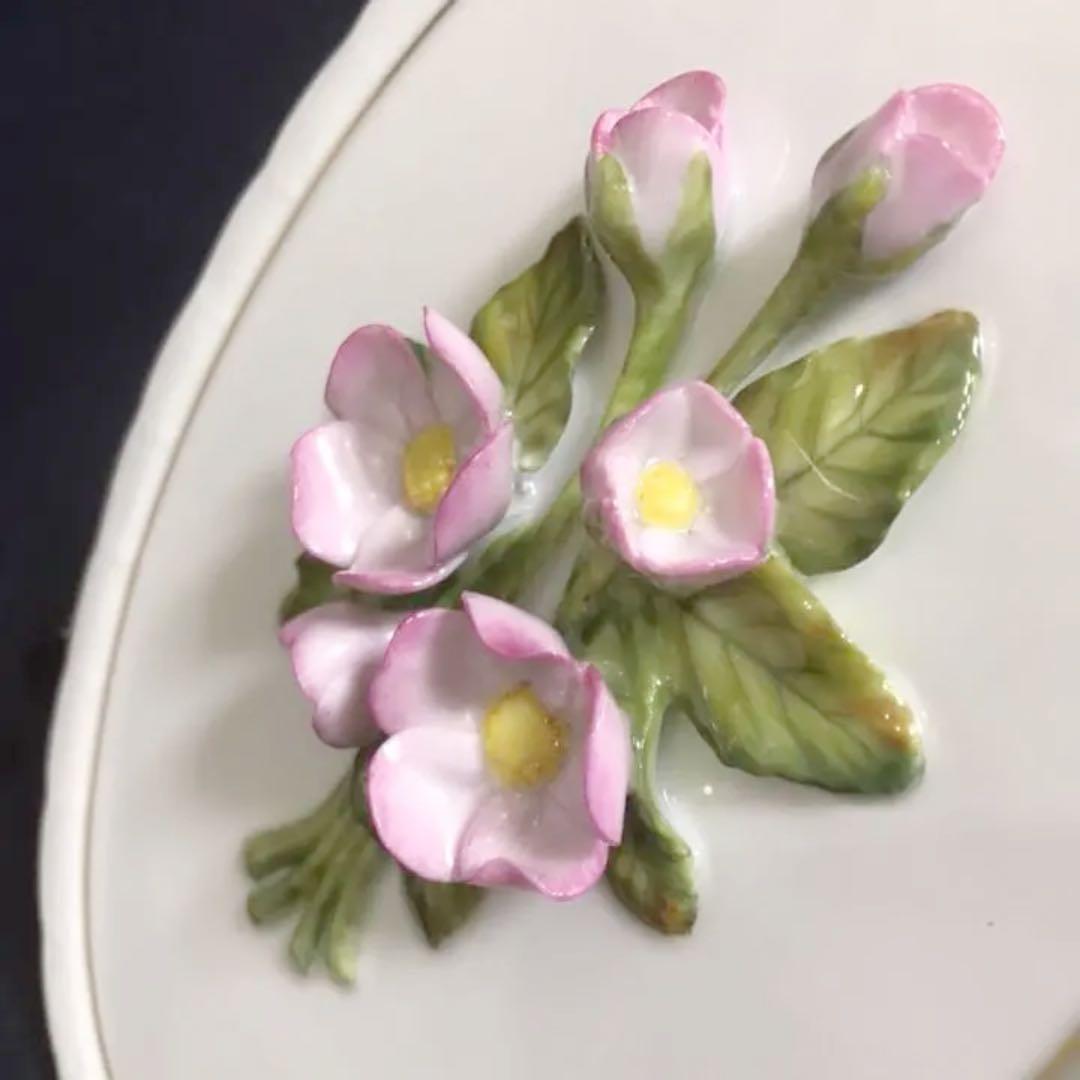 ヘレンド    立体陶板 希少 レア ピンクの花