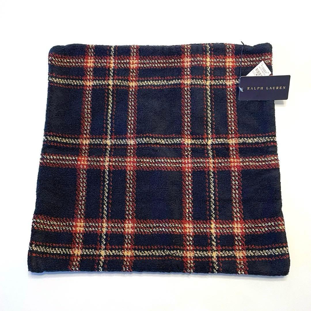 新品未使用⭐️Ralph Lauren ネイビー チェック クッション 45×45