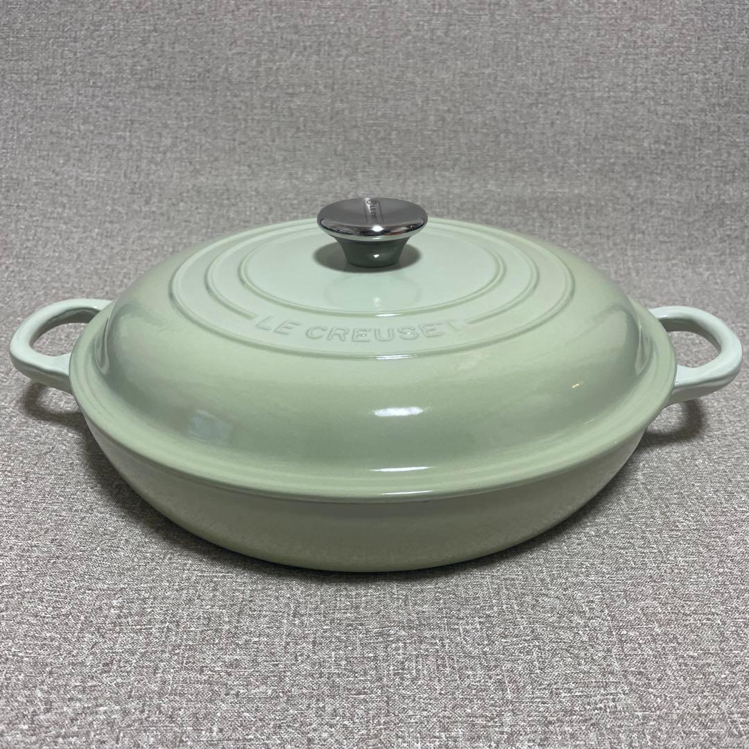 《未使用》ルクルーゼ わさび ビュッフェキャセロール 26cm