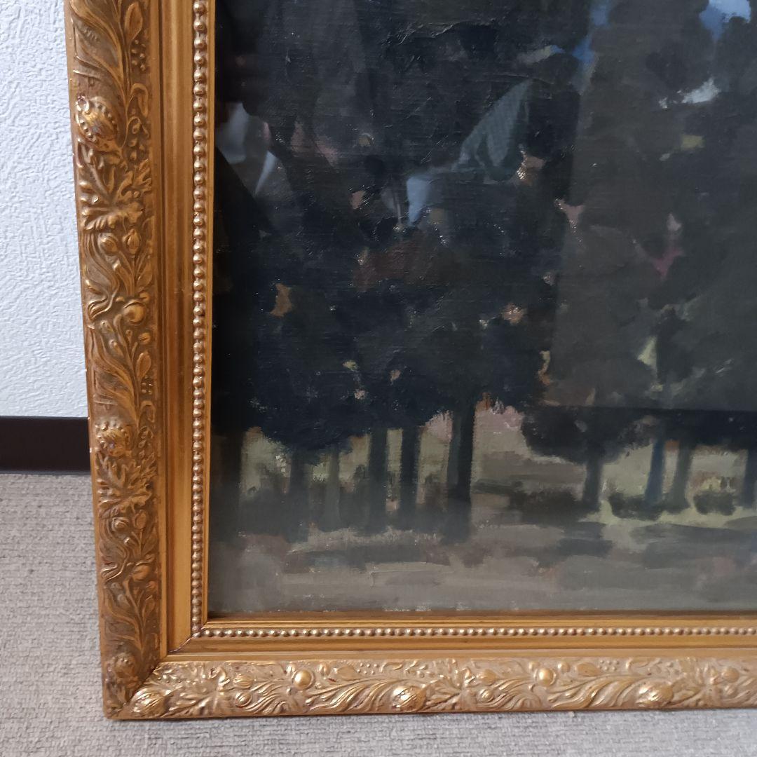 井上比佐夫 油絵 サイン有【初冬の蔵王連峰を望む】1965年 サイズ30号