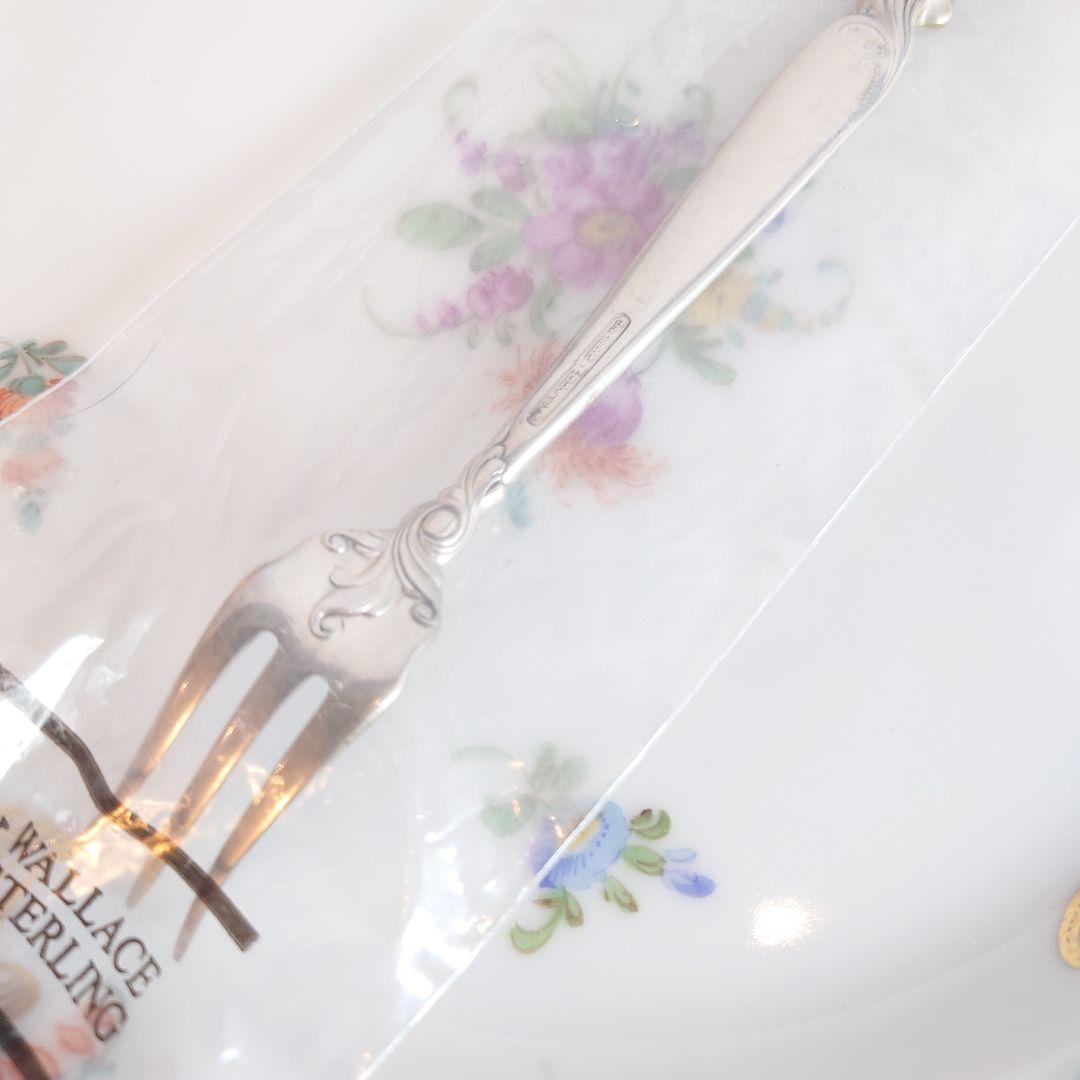 アメリカ　Wallace　純銀　Stirling　スターリングシルバー　フォーク