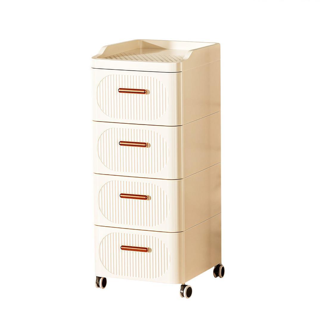 収納チェスト クローゼットチェスト北欧風 おしゃれ 組立不要 (4層,42cm)