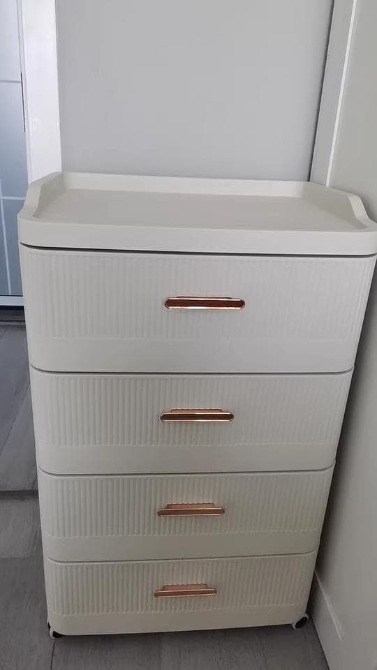 収納チェスト クローゼットチェスト北欧風 おしゃれ 組立不要 (4層,42cm)