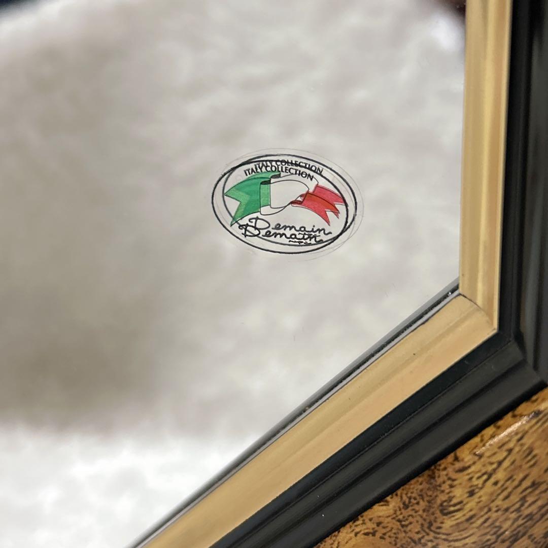 【希少】イタリア製 Demain ドマン ウォールミラー 金彩 アンティーク