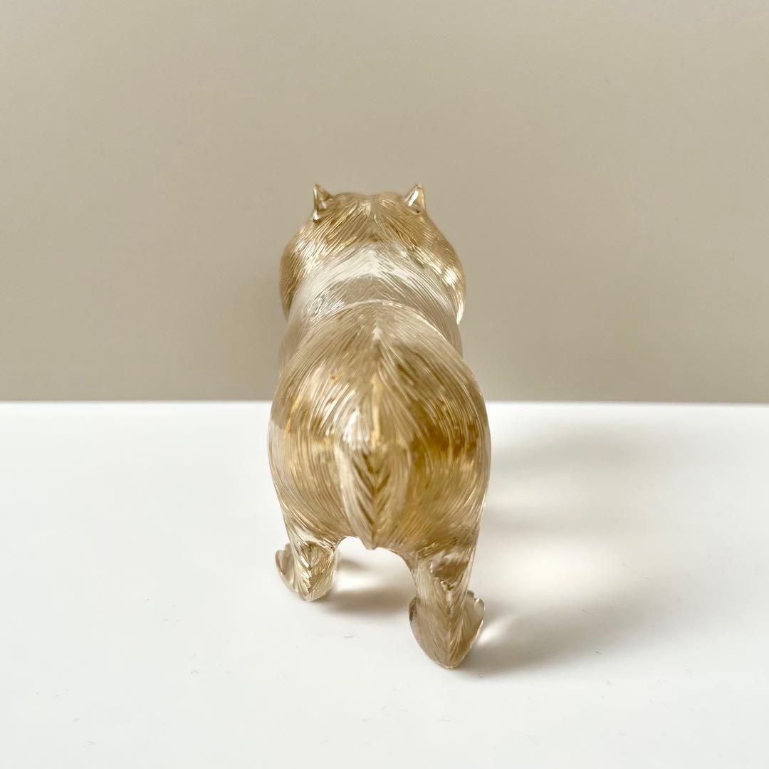 本水晶　熊　石　石製　石彫　石彫り　置物