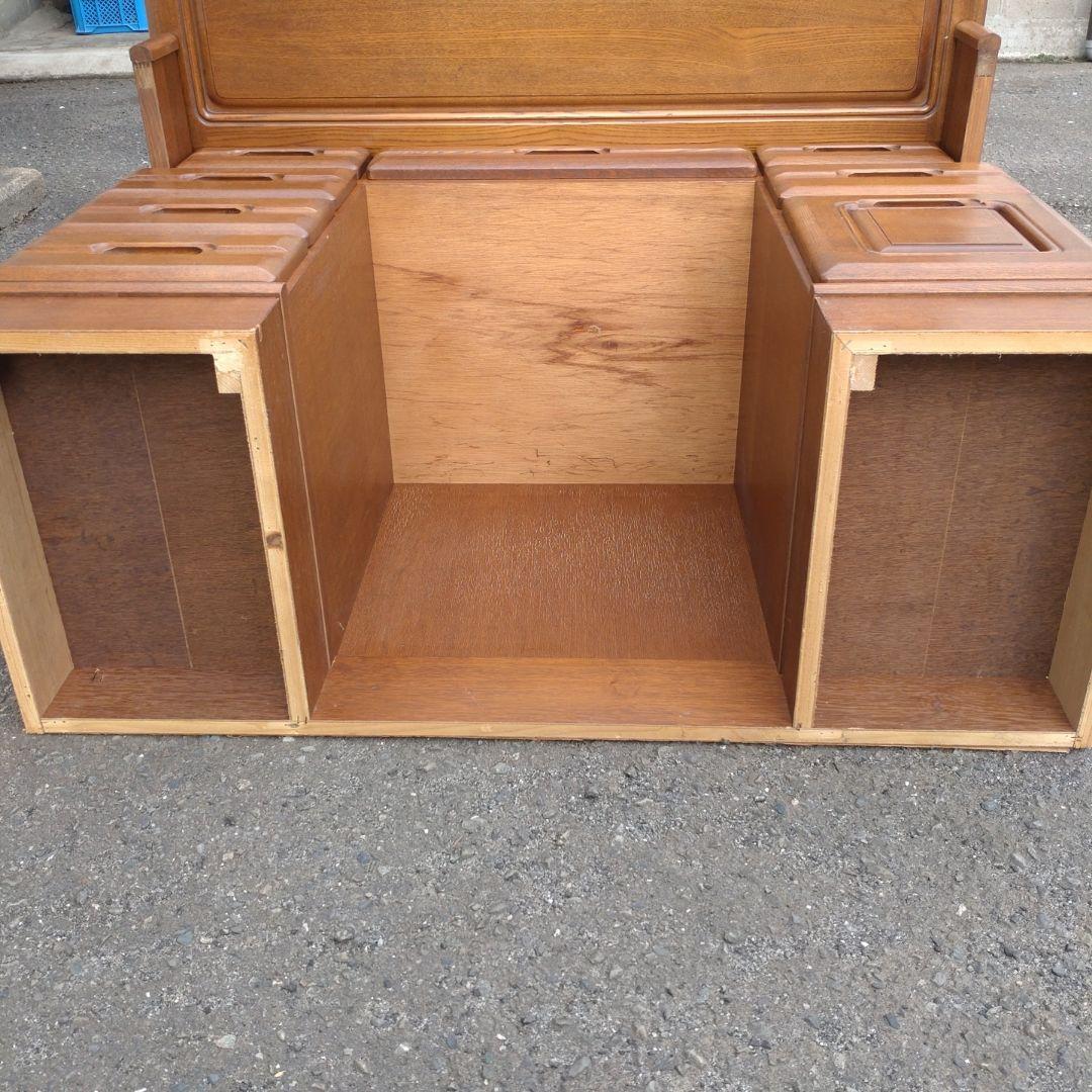 ライティングビューロー　アンティーク家具　 木製ブラウンデスク