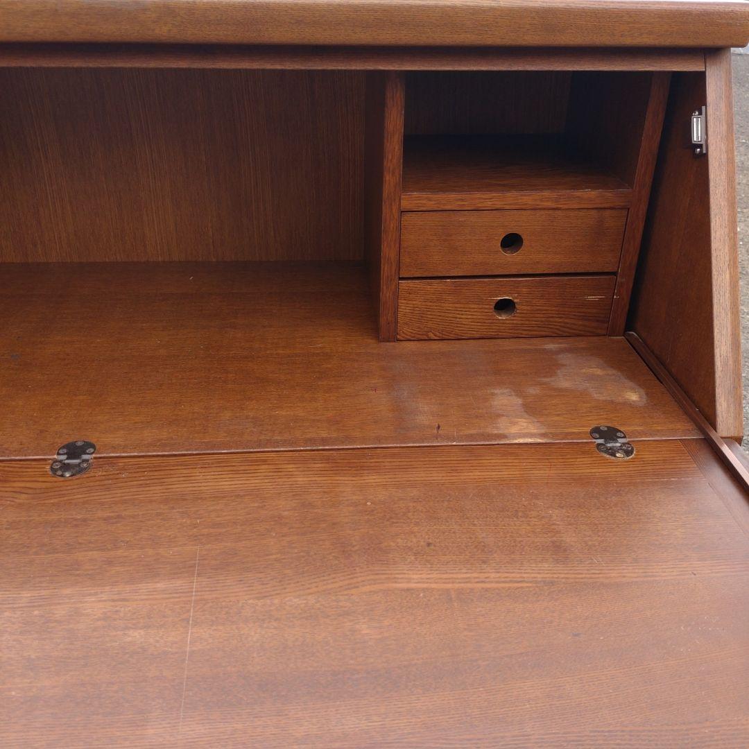 ライティングビューロー　アンティーク家具　 木製ブラウンデスク