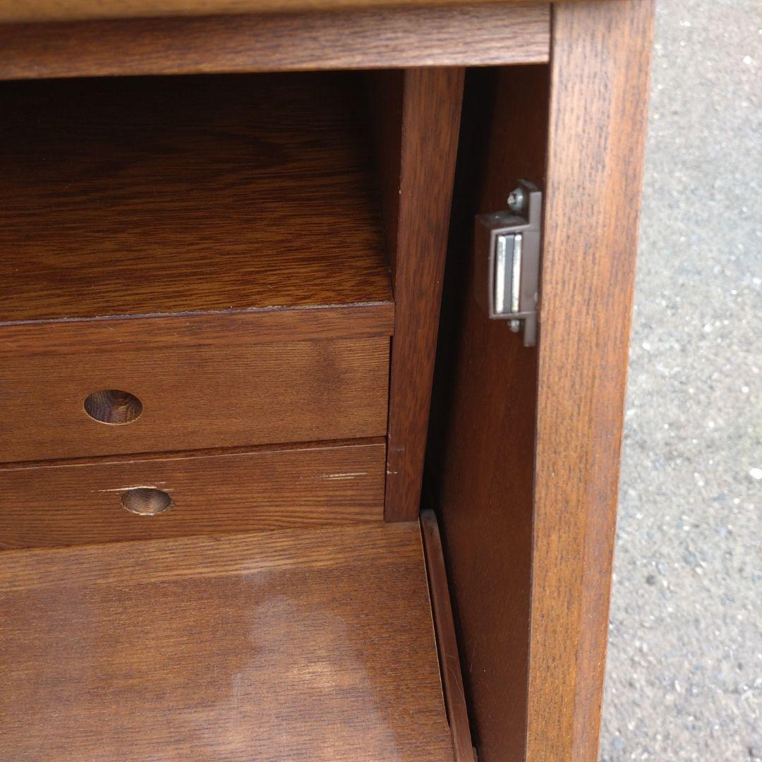 ライティングビューロー　アンティーク家具　 木製ブラウンデスク