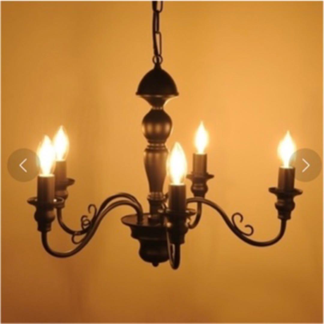 Francfranc シュペルブ シャンデリア 黒 照明