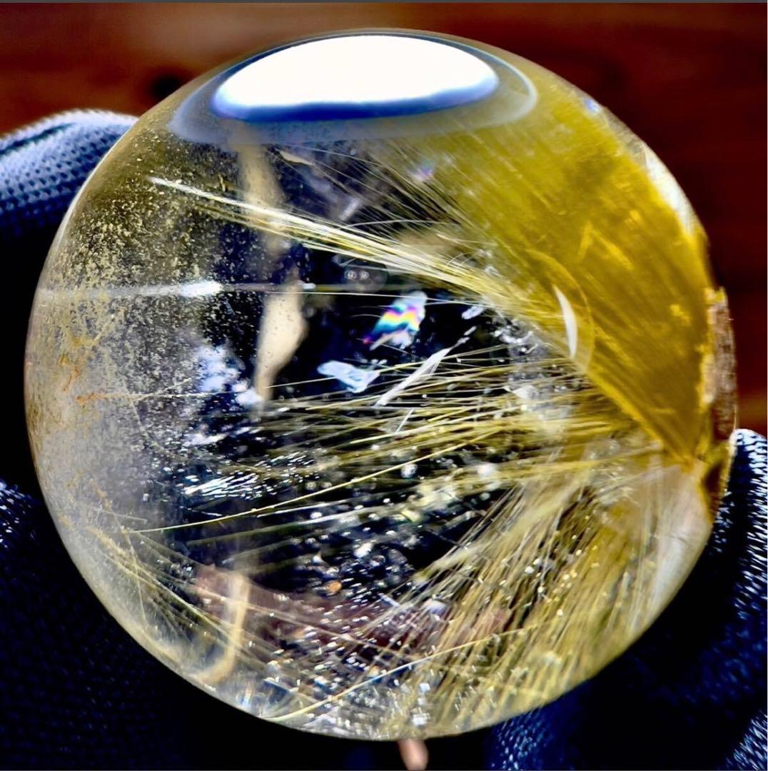 23.6mm 透明度抜群 ルチルクオーツ 丸玉