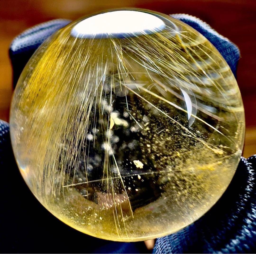 23.6mm 透明度抜群 ルチルクオーツ 丸玉