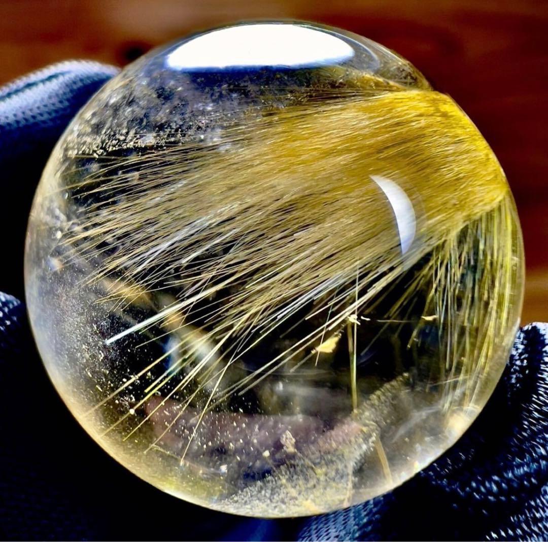 23.6mm 透明度抜群 ルチルクオーツ 丸玉