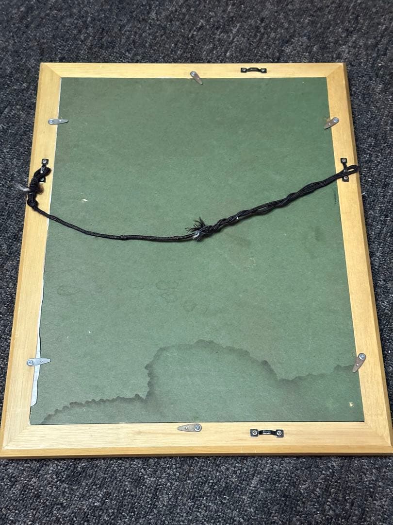 日本畫 谷崎潤郎 版畫 額裝 長43cm 幅 33cm