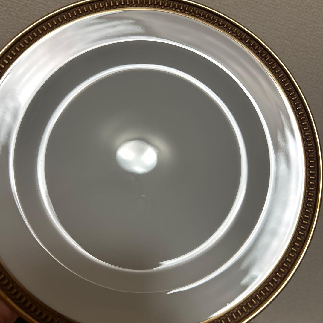 大倉陶園　クラウンエンボス　デザートプレート　20.5cm 金彩金蝕