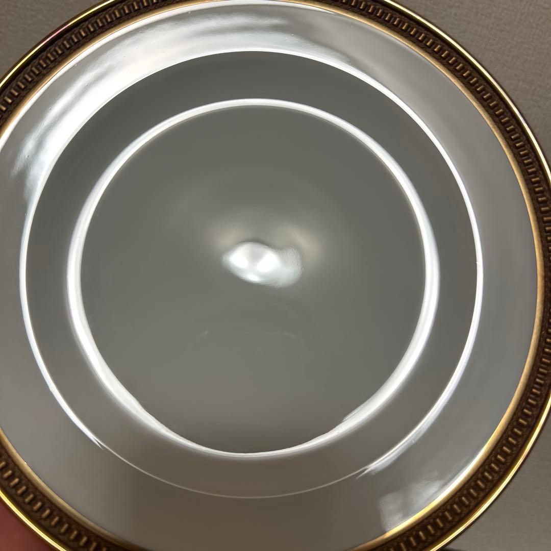 大倉陶園　クラウンエンボス　デザートプレート　20.5cm 金彩金蝕