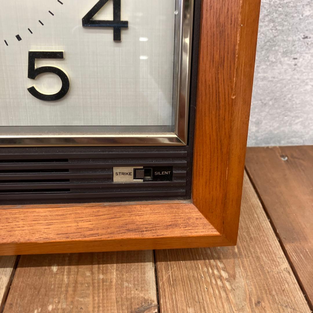 昭和レトロ セイコー クオーツ QB501B スクエア型 壁掛け時計 掛時計