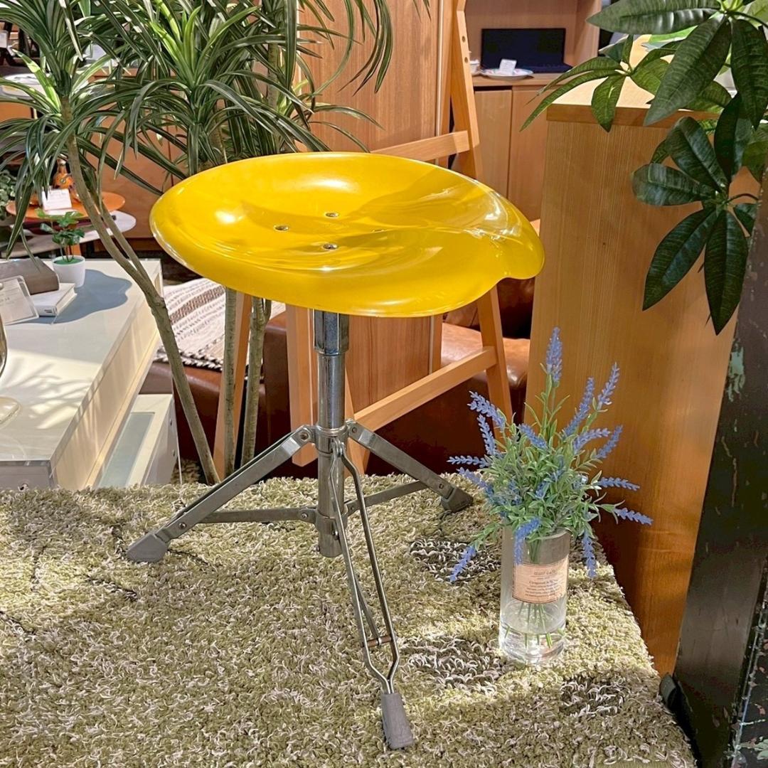 ダルトン ビートスツール X2 椅子 イエロー 折り畳み 回転 インダストリアル