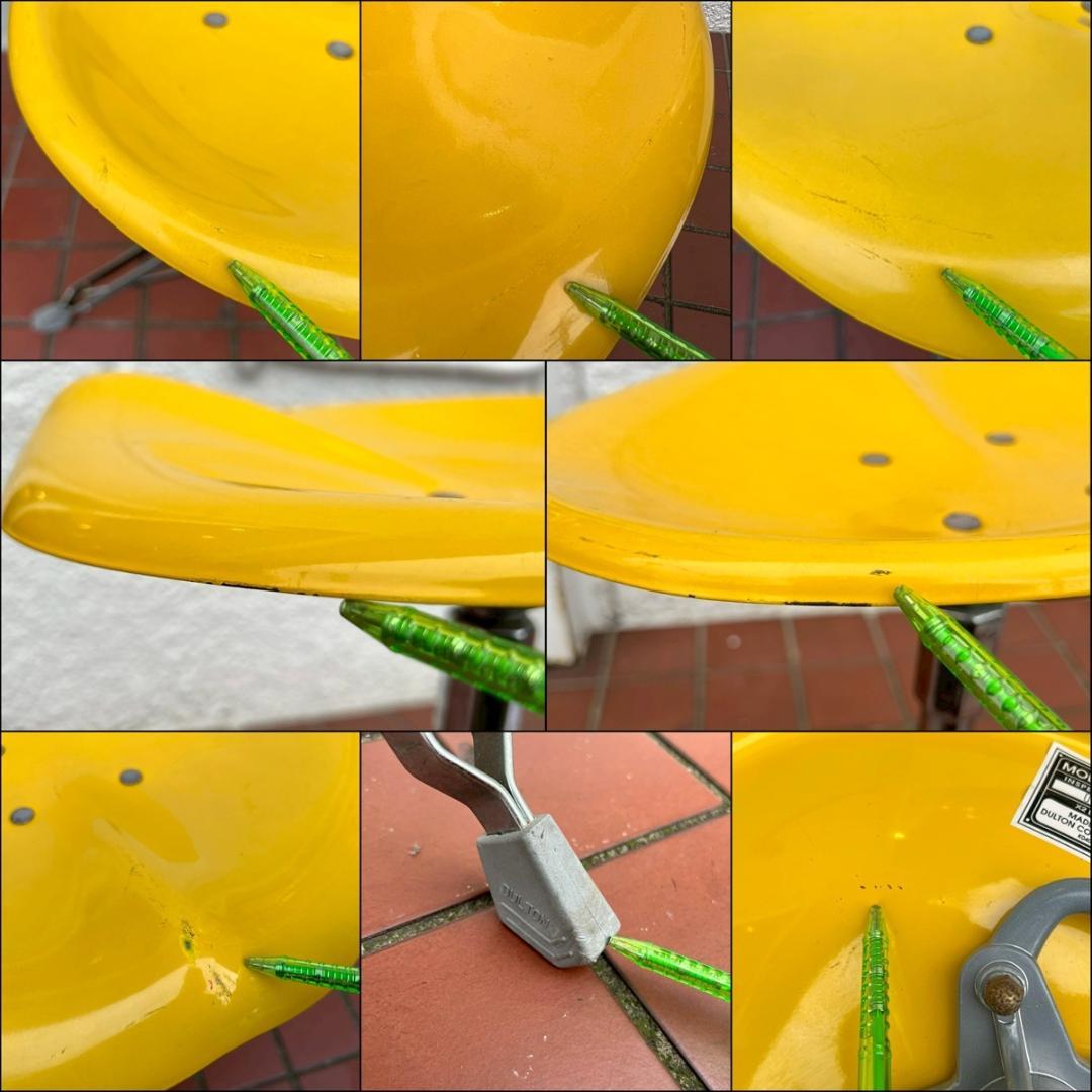 ダルトン ビートスツール X2 椅子 イエロー 折り畳み 回転 インダストリアル