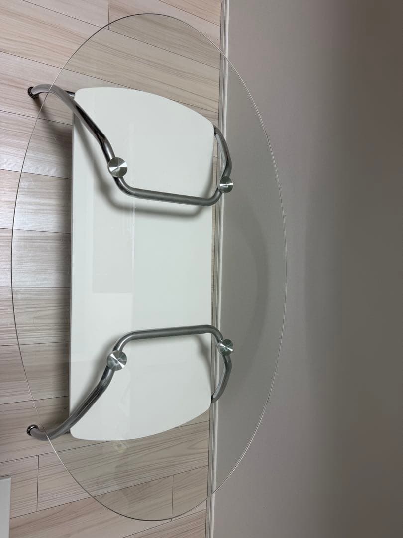 ニトリ 楕円形ガラスセンターテーブル