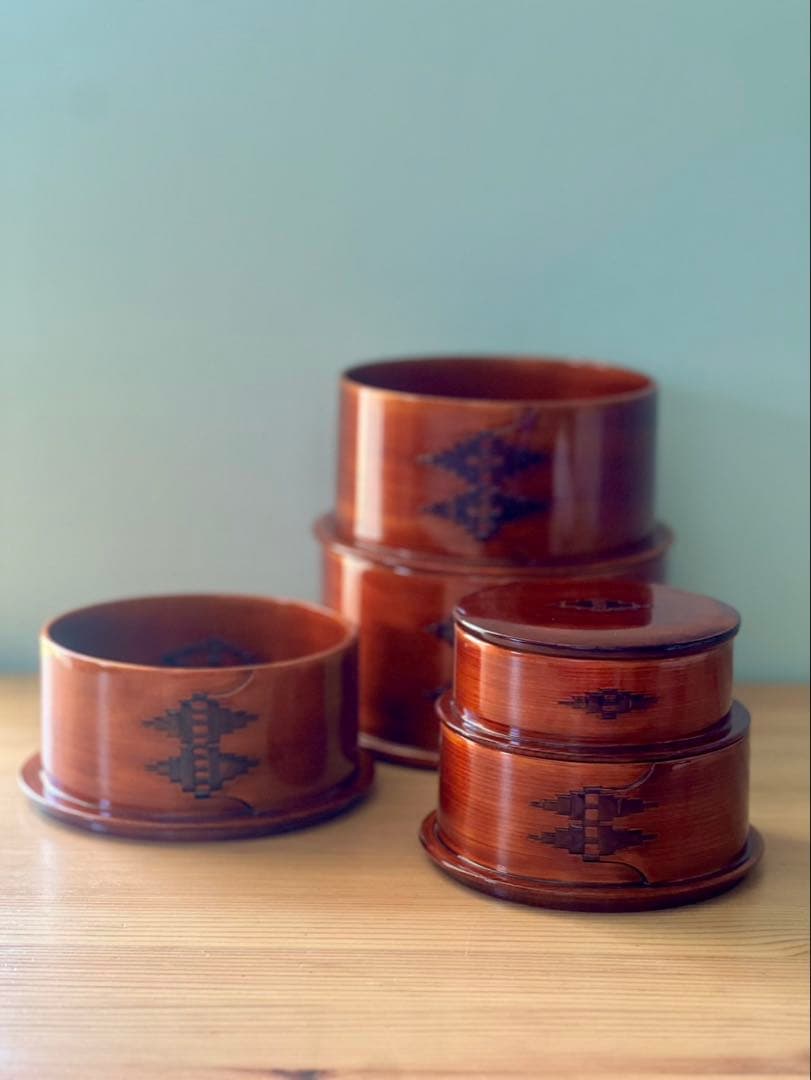 おまとめ】柴田慶信商店 曲げわっぱ 入れ子五段重＆平和アルミ製作所