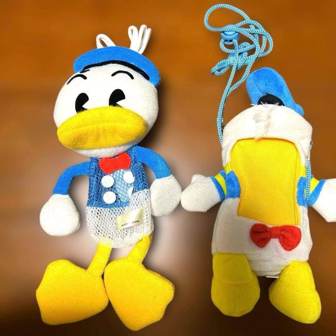 ドナルドダック ぬいぐるみ パスケース、ポーチ3点セット ディズニー