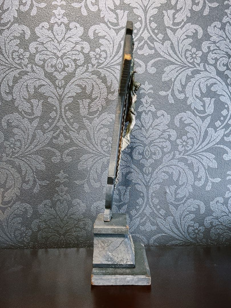 フランス製アンティーク　ナポレオン三世　イエスキリスト　磔刑　十字架　クロス