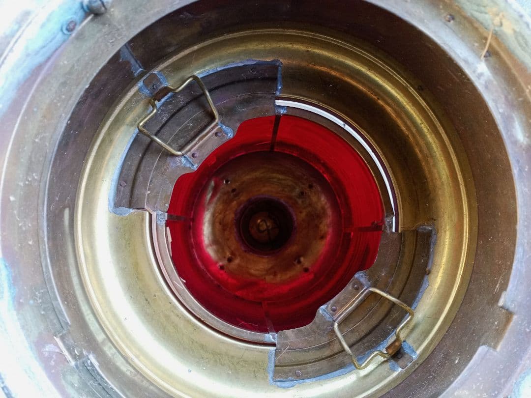 昭和33年製 日本船燈株式会社製の真鍮製石油ランプ