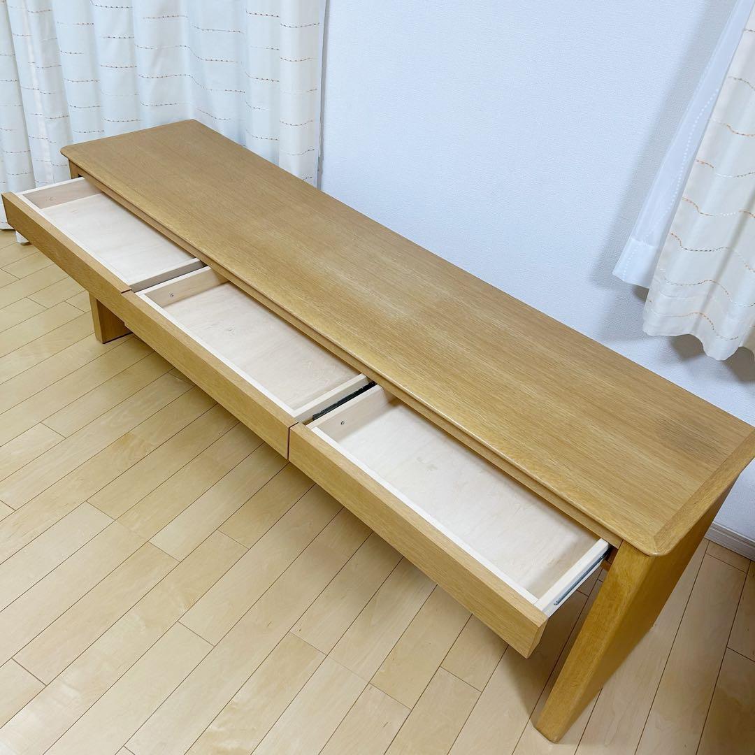 希少　カリモク　サイドボード　引き出し3つ　デスク　karimokuオールド