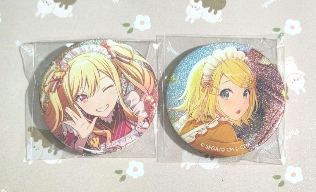 プロジェクトセカイ プロセカ グリッター缶バッジ 48C 天馬咲希 鏡音