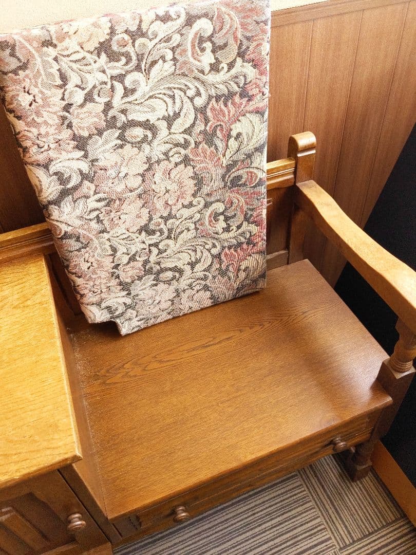 【送料込】アンティーク・テレフォンベンチ