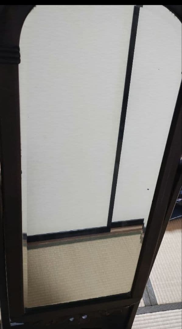 ヴィンテージvintage☆スタンドミラー姿見☆彫刻☆ウッド☆送料込み!