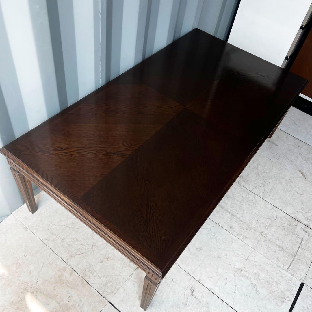 取付無料！カリモク家具 ドマーニ クイーンズライフ 天然木アンティーク風テーブル