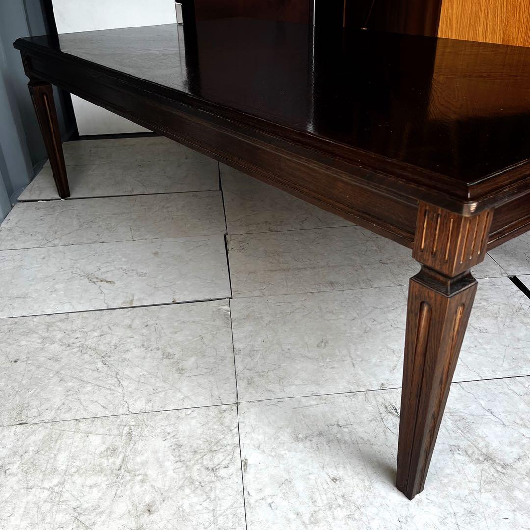 取付無料！カリモク家具 ドマーニ クイーンズライフ 天然木アンティーク風テーブル